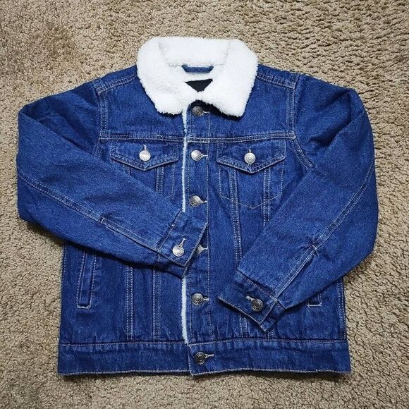 RSQ Kids Sherpa Jean Denim Jacket XLarge -T - Picture 1 of 3
